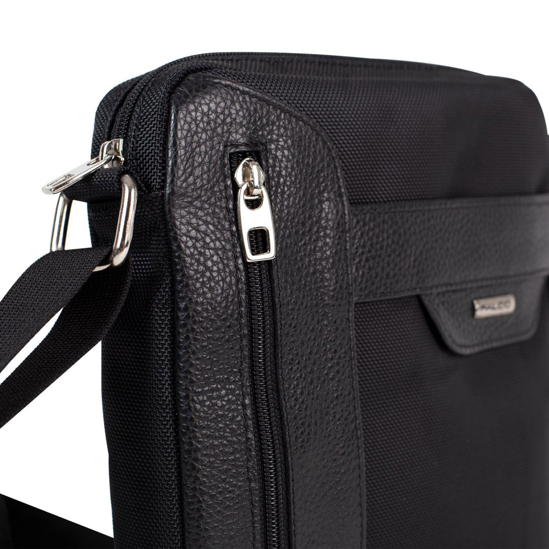 Torba muška koža/rips, 5574-10 crna, Falco - Image 4