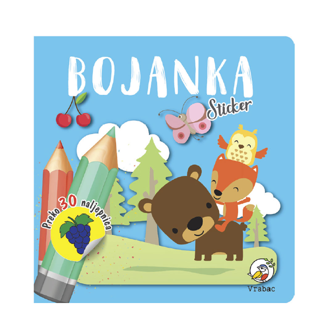 Bojanka Koloriko sa stikerima, Priroda, Vrabac