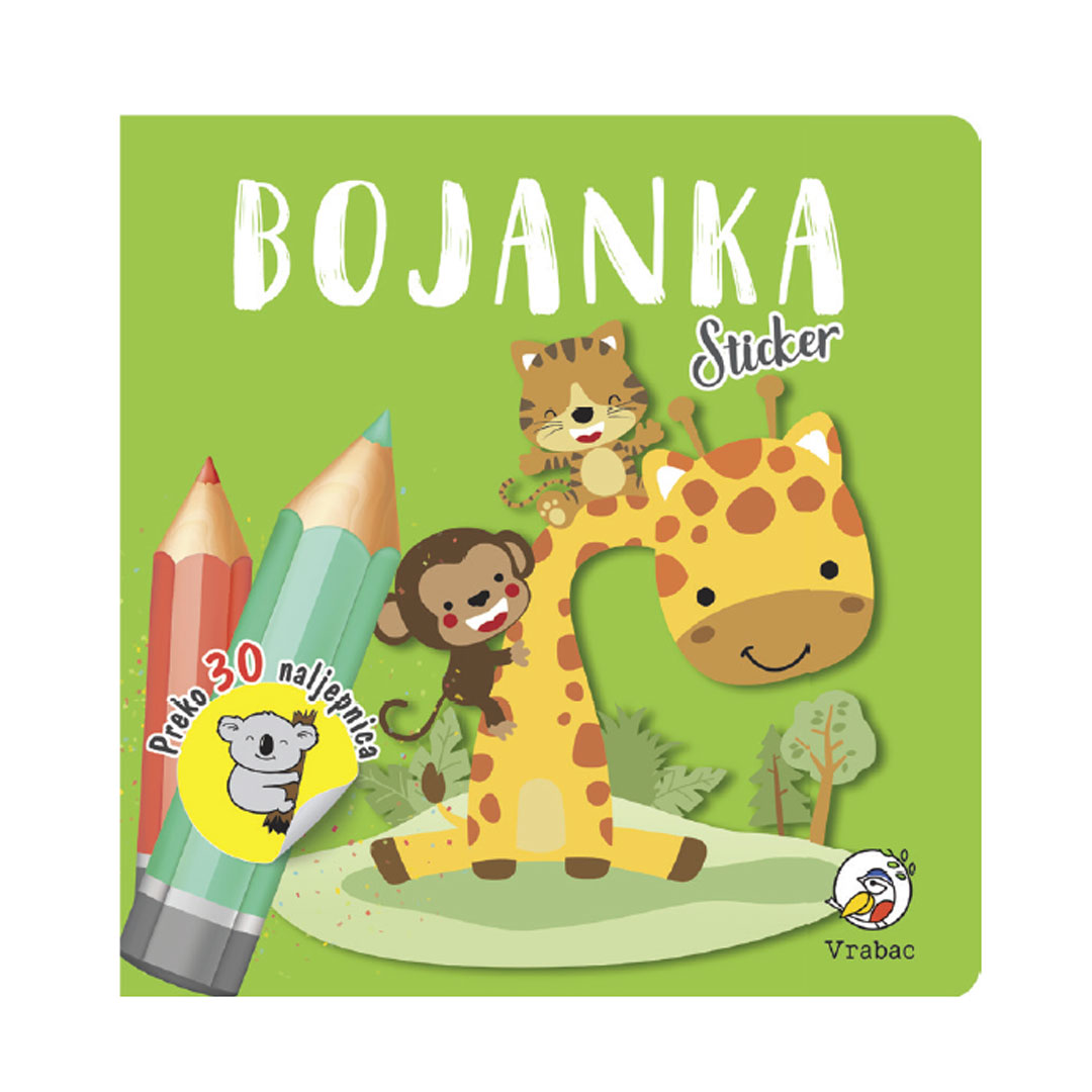 Bojanka Koloriko sa stikerima, Životinje, Vrabac