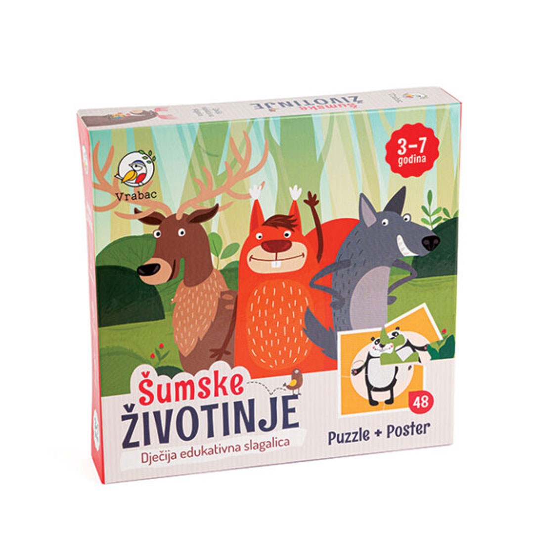 Astra, puzle Šumske životinje, Vrabac