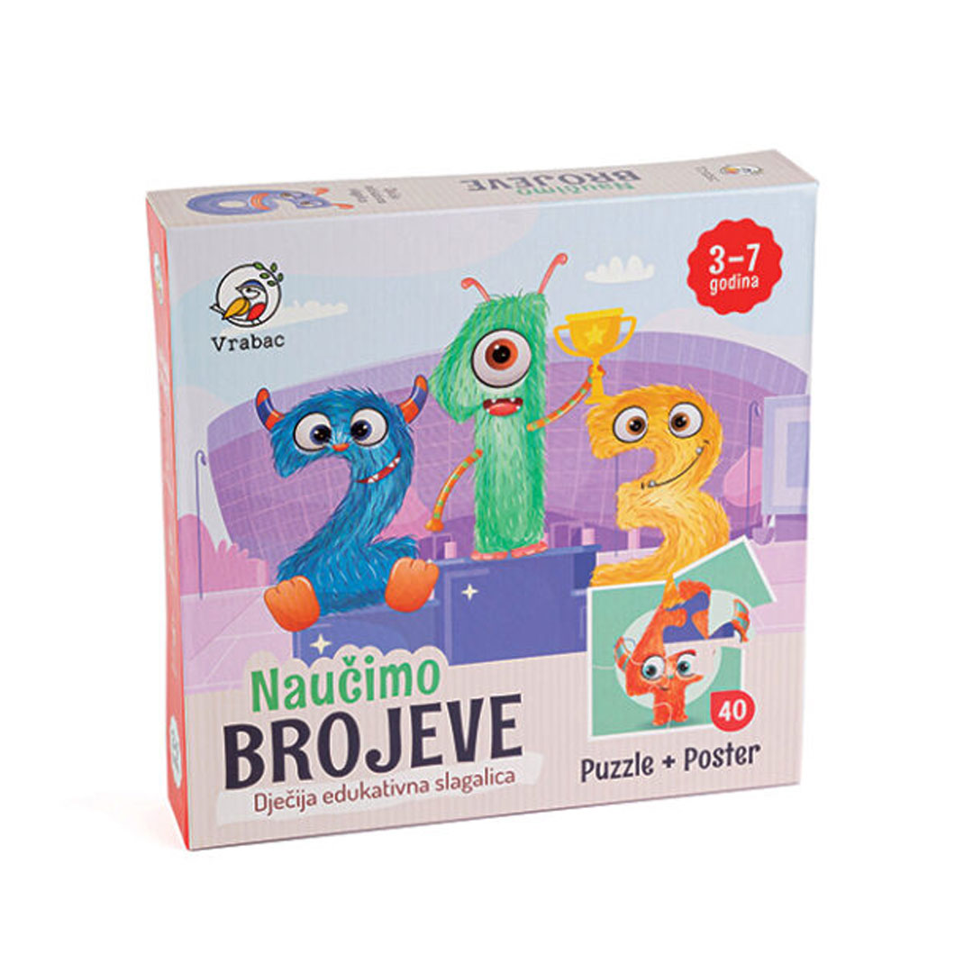 Astra, puzle Naučimo brojeve, Vrabac