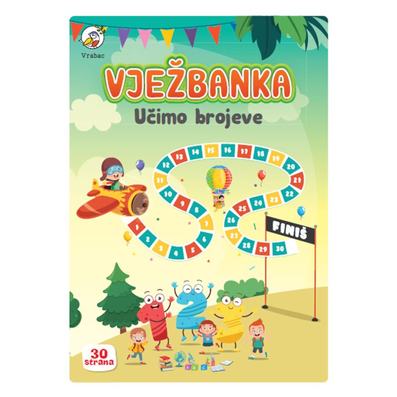 Vježbanka Plumi, Učimo brojeve 2, Vrabac