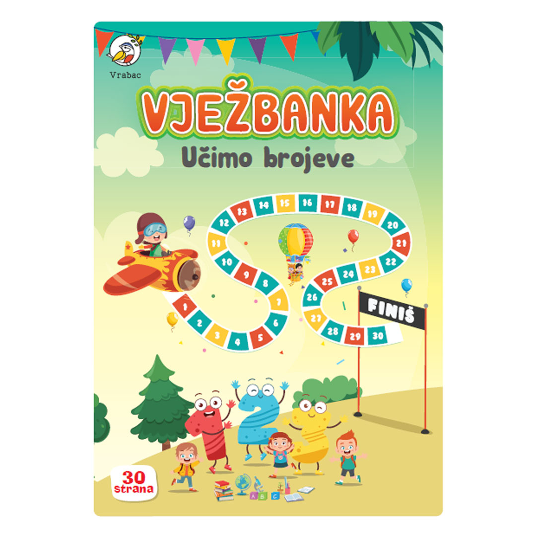 Vježbanka Plumi, Učimo brojeve 2, Vrabac