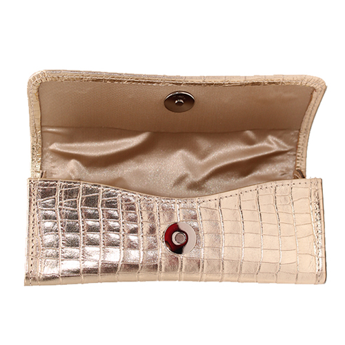 Futrola za naočare kožna, 3005 zlatni kroko, Falco - Image 2