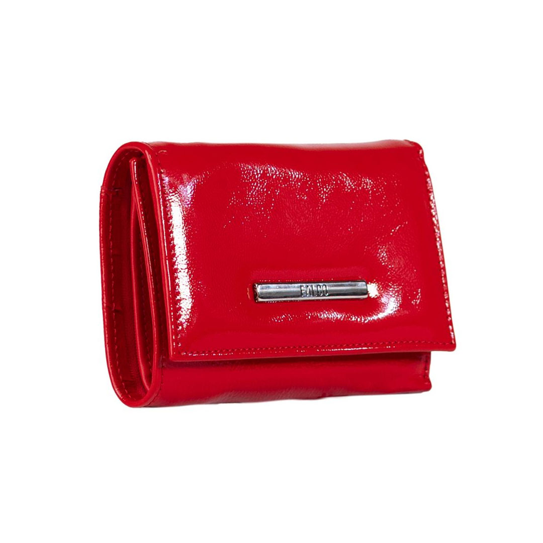 Novčanik ženski kožni, 1532 crveni lak, Falco - Image 3
