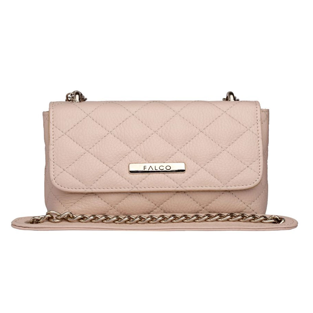 Torba na rame kožna 4072-91, puder roze, Falco