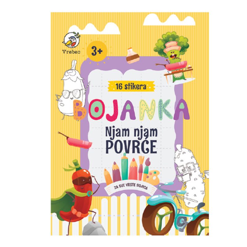 Bojanka Amigo, Njam, njam povrće A4, Vrabac