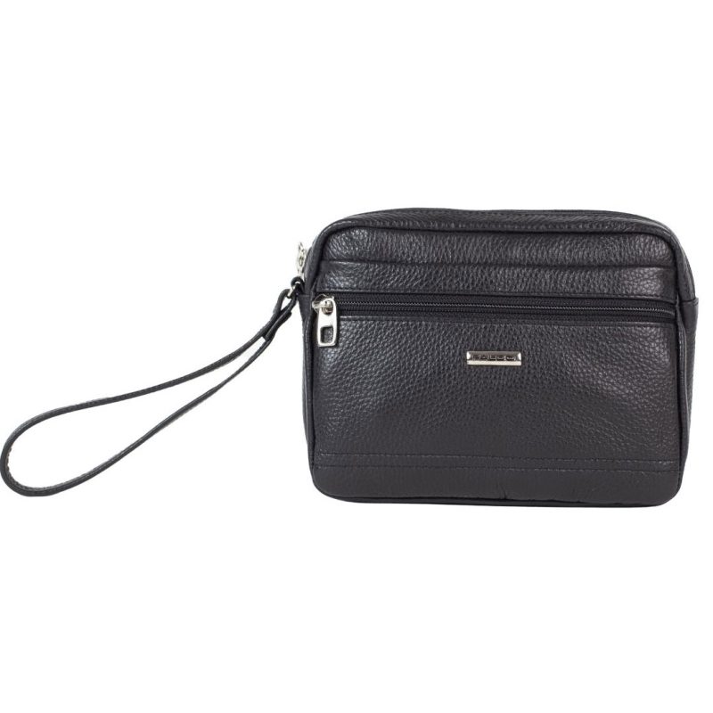 Torba muška za ruku kožna, 5007-10 crna, Falco