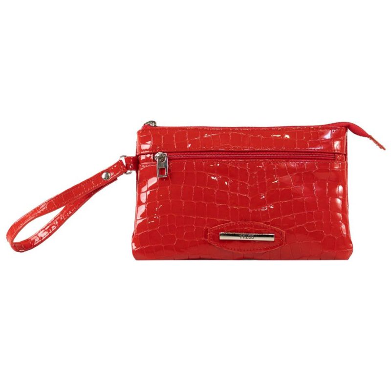 Neseser ženski kožni, 7107-42 crveni kroko lak, Falco