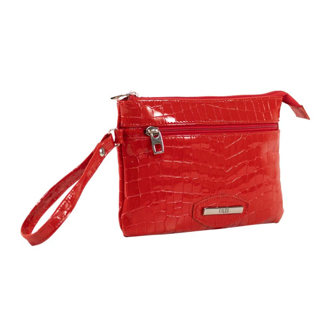Neseser ženski kožni, 7107-42 crveni kroko lak, Falco - Image 3
