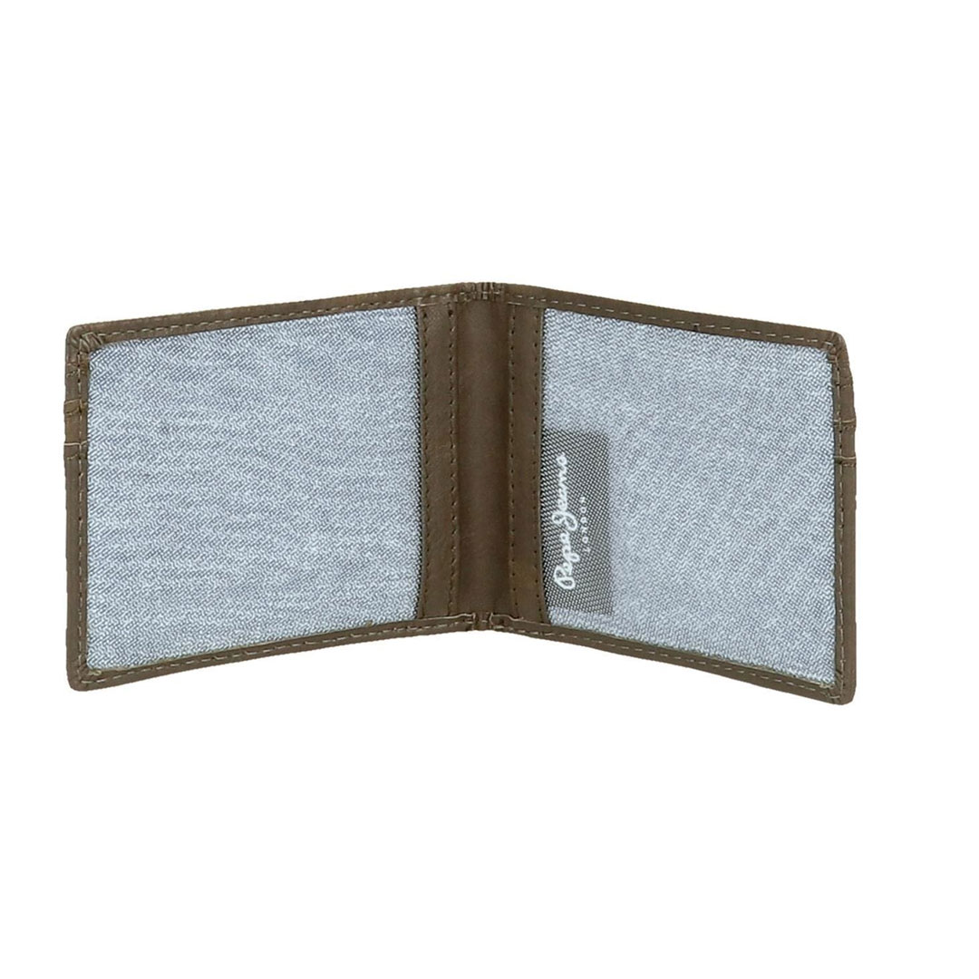 Držač za kartice kožni Badge 7370434, muški, khaki, Pepe Jeans - Image 3