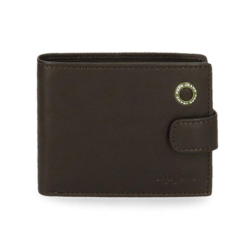 Novčanik 11 cm kožni Badge 7373332, braon, Pepe Jeans