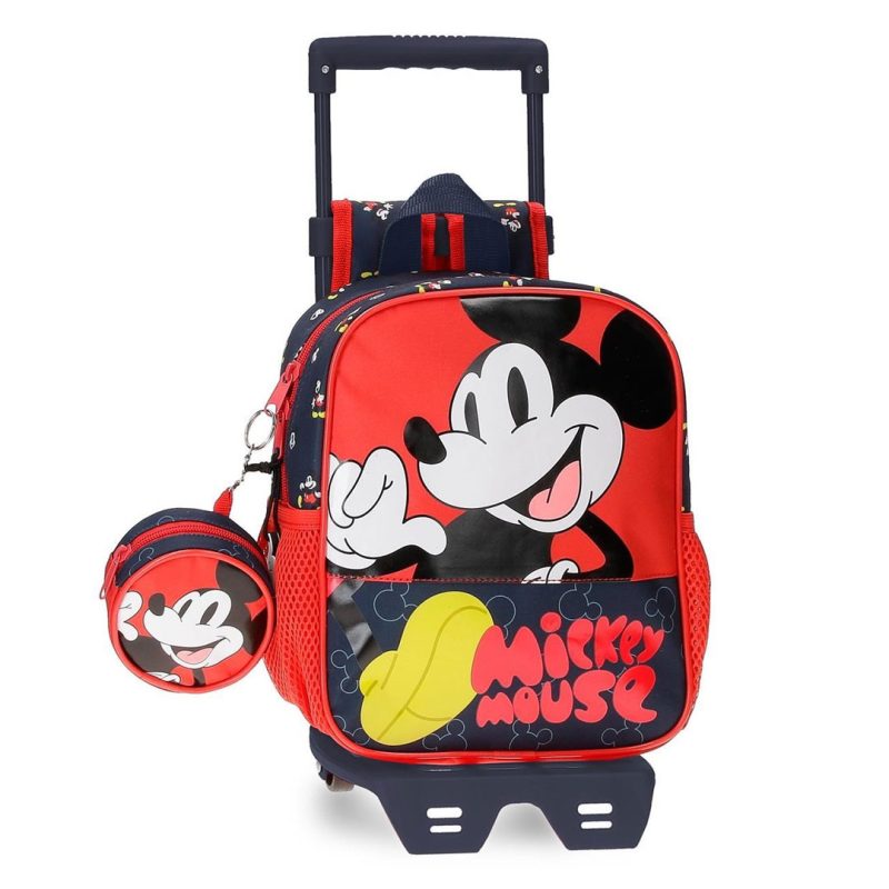 Ranac 25 cm, M.Mouse Fashion 47320T1 sa točkićima, crveni, Disney