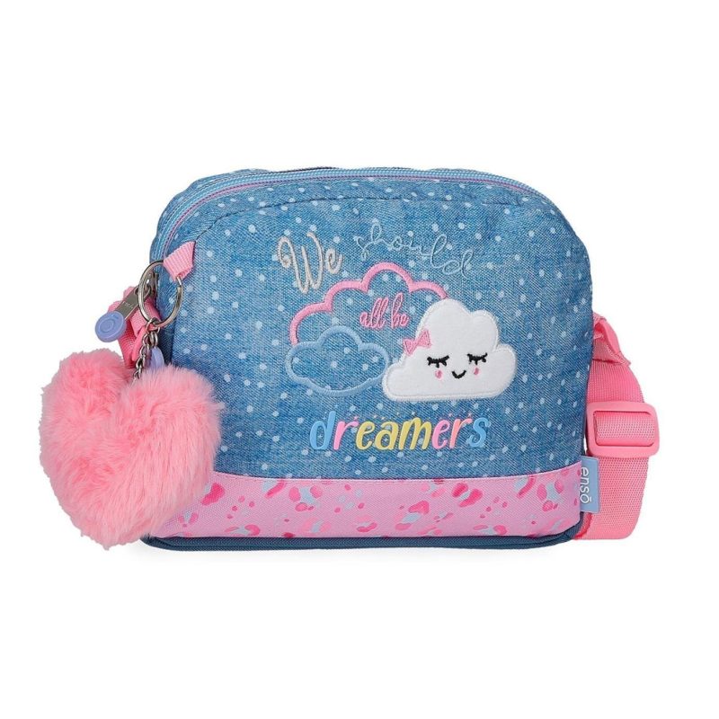 Torba na rame 20.5 cm Dreamers 9695421, plavo-roze, Enso