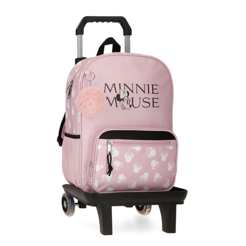 Ranac 38 cm, Minnie Heads 31426T1 sa točkićima, roze, Disney