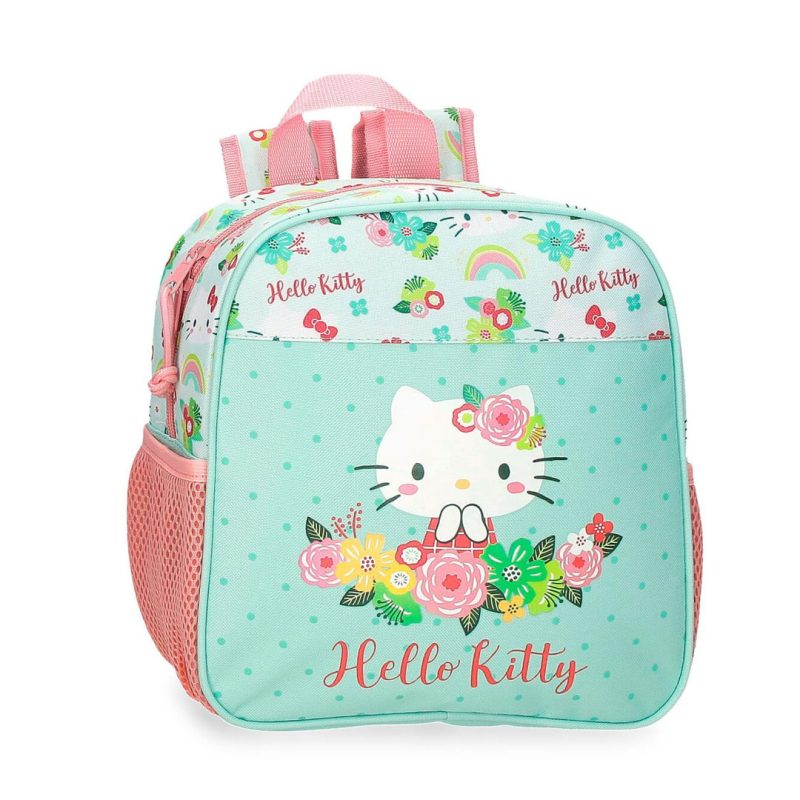 Ranac 25 cm, Floral Kitty 4122041, pastelno zeleni, Hello Kitty
