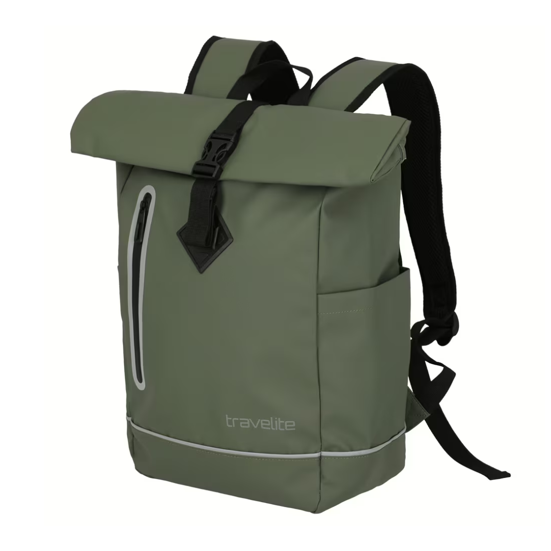 Ruksak roll-up 48 cm, Basics 096314-86, maslinasta, Travelite