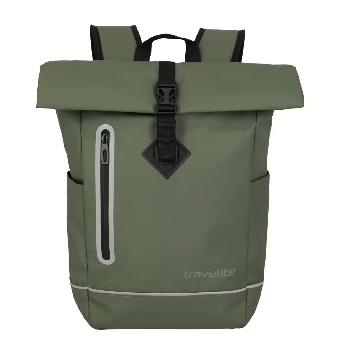 Ruksak roll-up 48 cm, Basics 096314-86, maslinasta, Travelite - Image 4