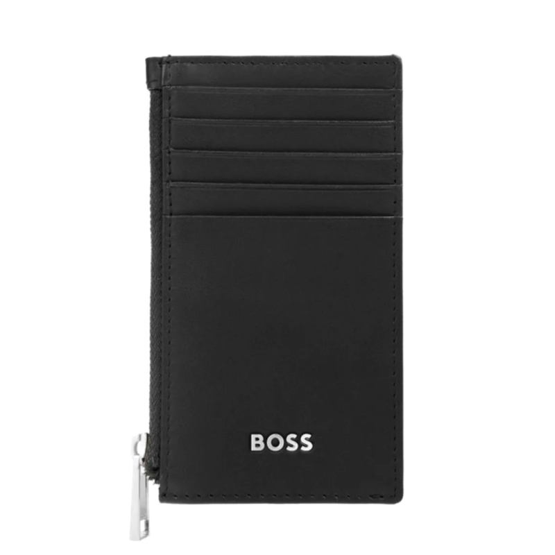 Držač kartica Classic Smooth sa zipom HLK503A, crna, Hugo Boss