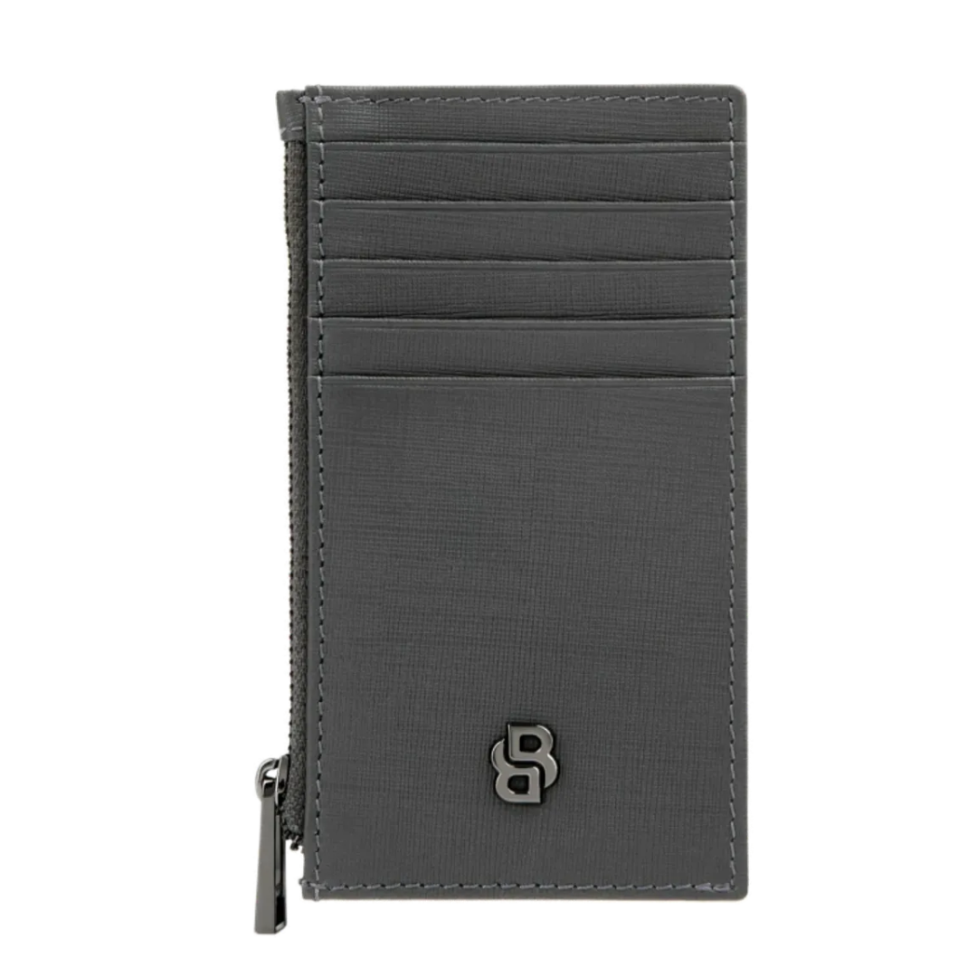 Držač kartica Double B Saffiano sa zipom HLK526H, siva, Hugo Boss