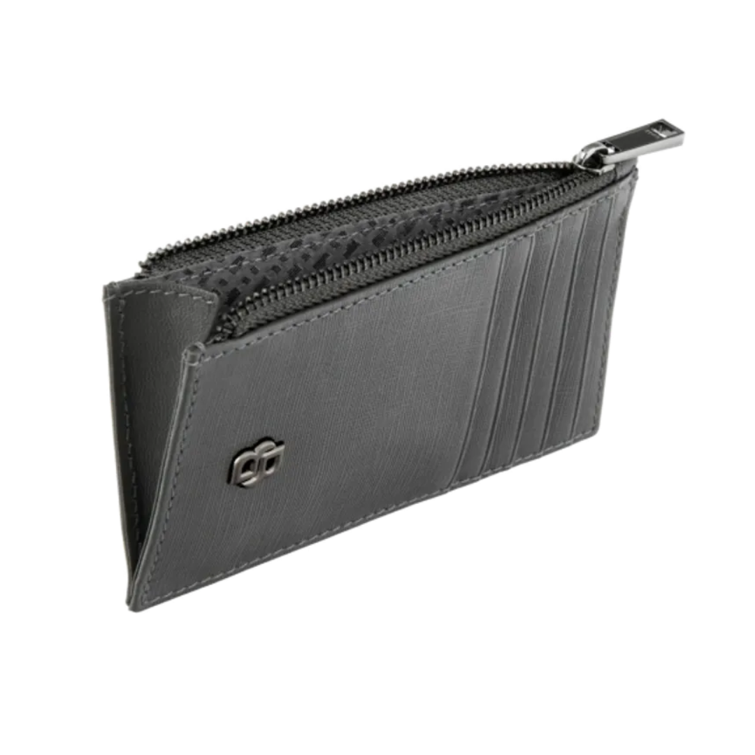 Držač kartica Double B Saffiano sa zipom HLK526H, siva, Hugo Boss - Image 2