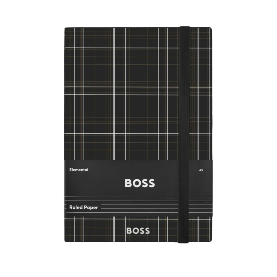 Notes A5 Checkered HNH624AL dikto, crni, Hugo Boss