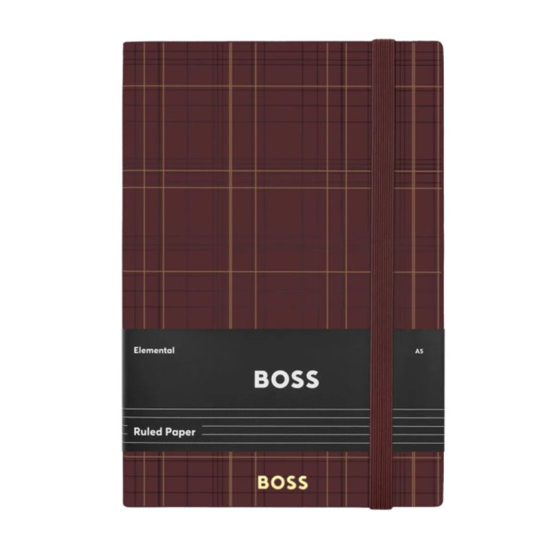 Notes A5 Checkered HNH624RL dikto, bordo, Hugo Boss