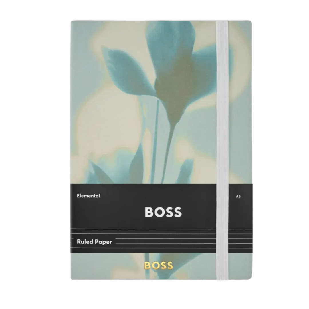 Notes A5 Holographic Flower HNH623TL dikto, svijetlo zeleni, Hugo Boss