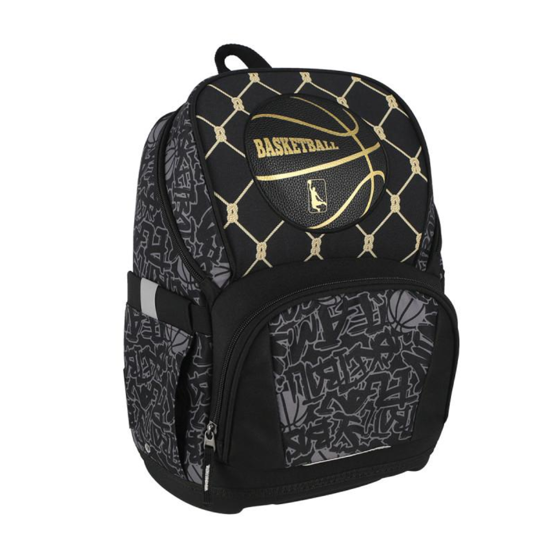 Torba školska 40 cm Basketball 600158, crna, Air Light