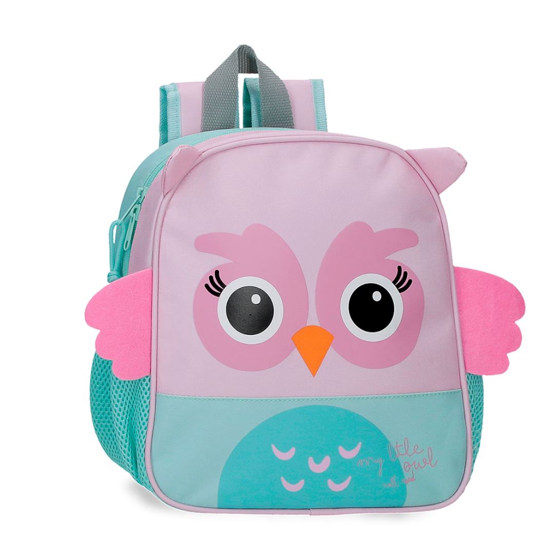 Ranac 25 cm Happy Pets Owl 49920D9, roze, Roll Road