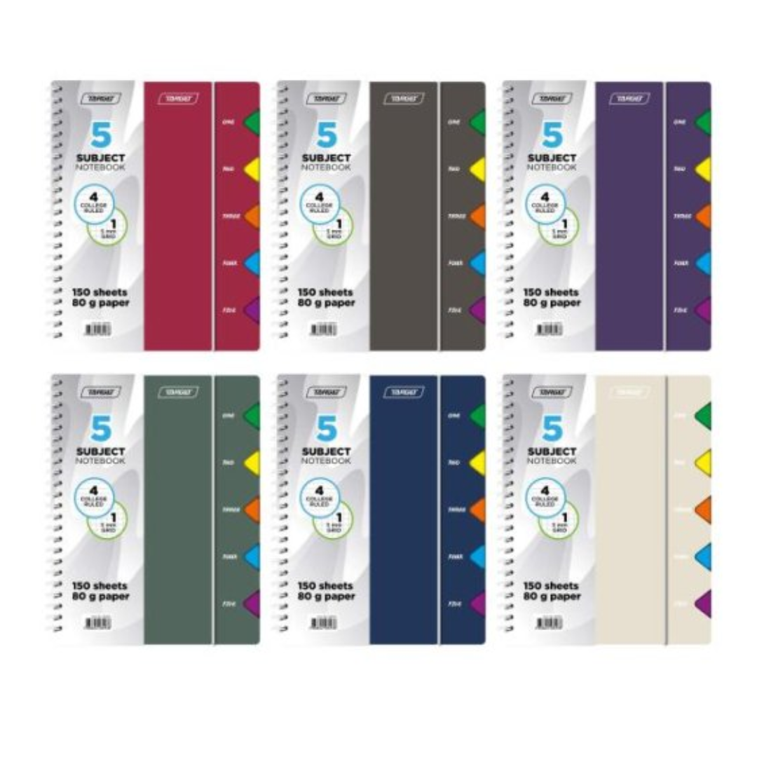 Sveska A4 spiralna višepredmetna, dikto+karo, 150 listova, sorto, Target