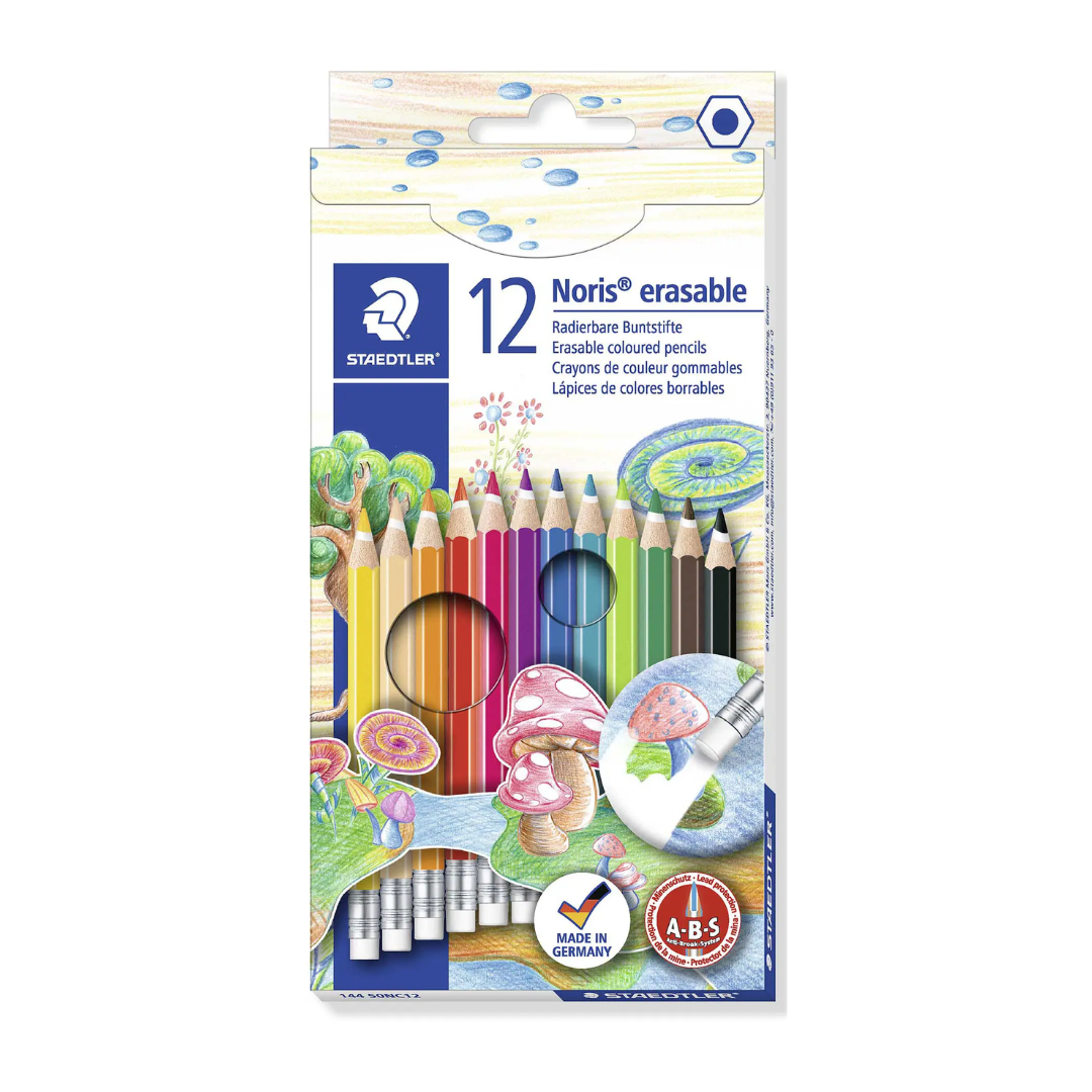 Drvene bojice sa gumicom 50NC12, 12 kom, Staedtler