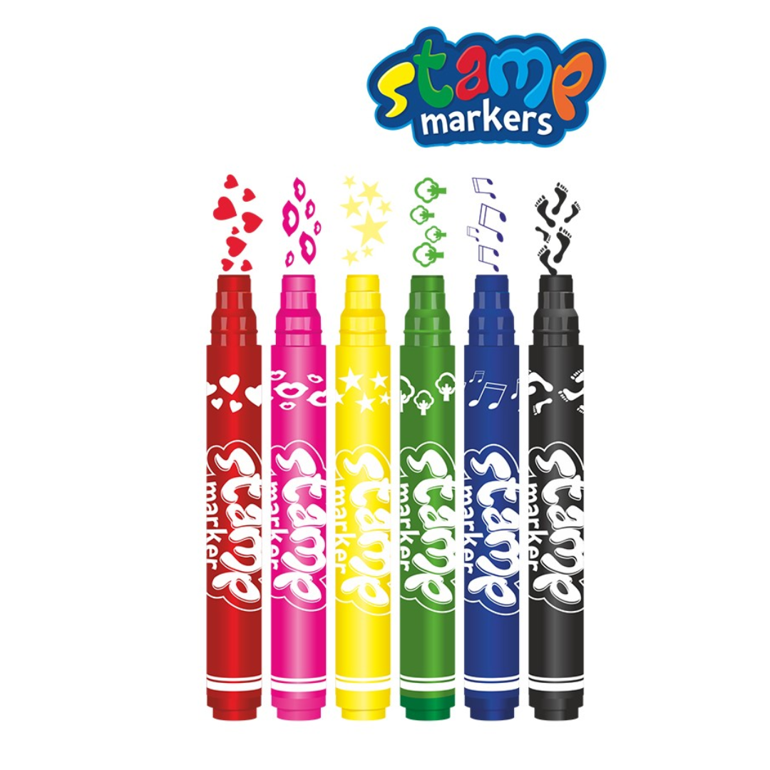 Flomasteri Stamp sa dva vrha, 6 kom, Colorino - Image 2