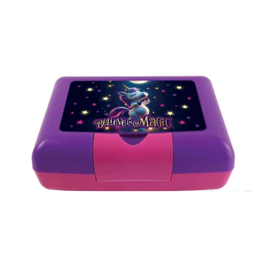 Kutija za užinu Believe in Magic SC3406, 900 ml, roze/lila, S-cool