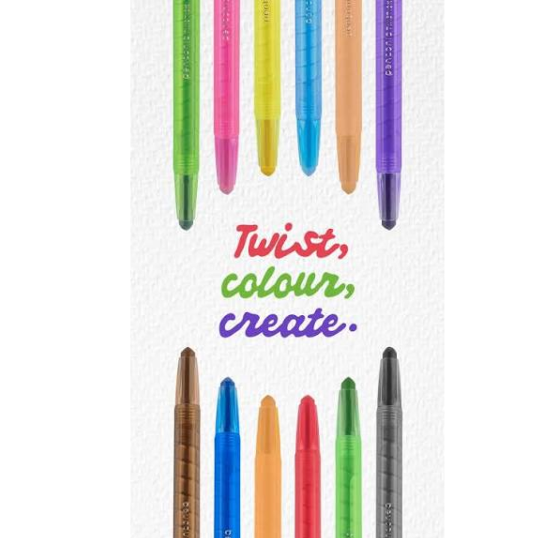 Voštane bojice na odvrtanje Pentonic Twistick, 12 kom, Linc - Image 3